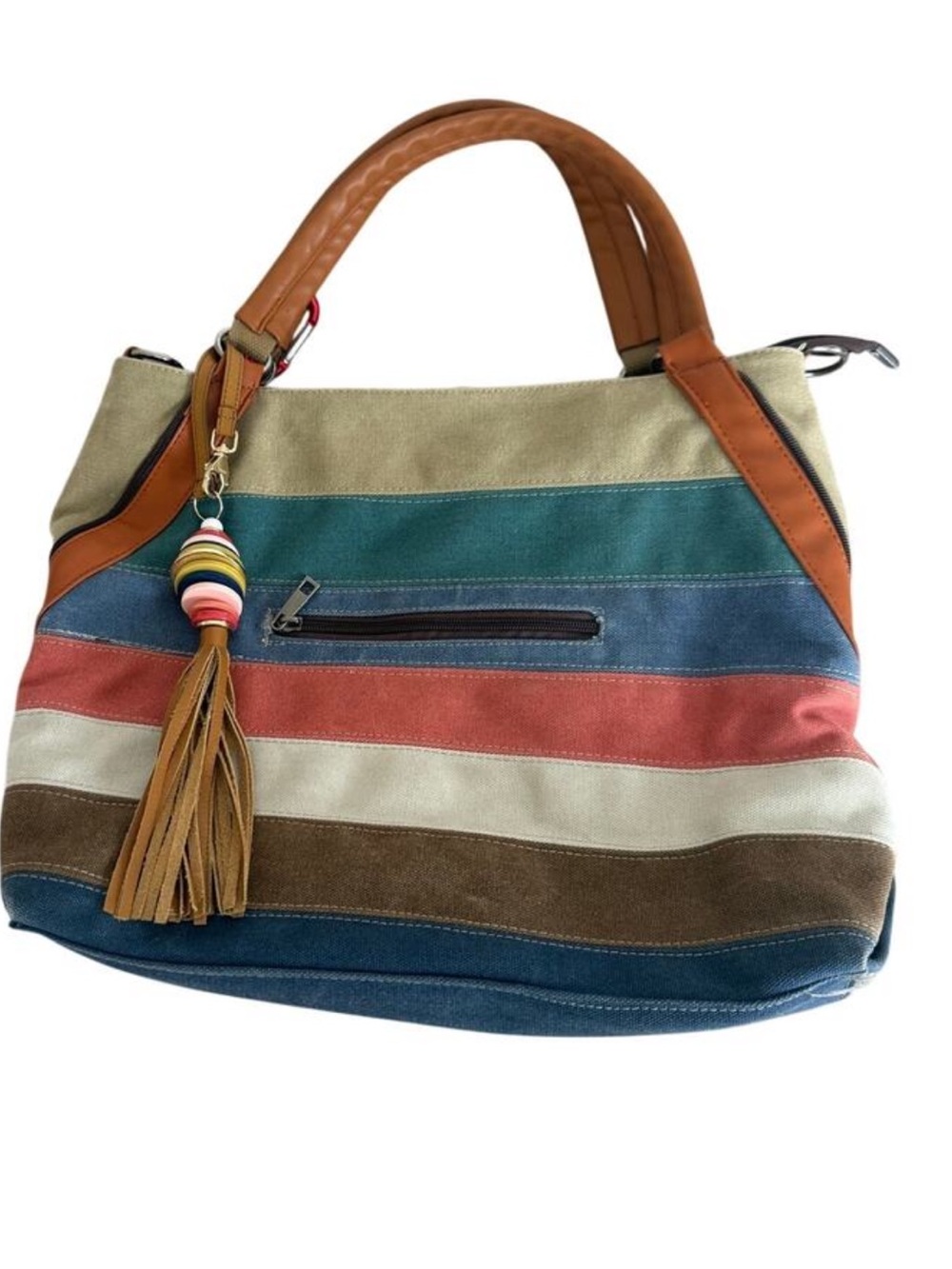 Fossil Tote Bag, Fossil Tassel
